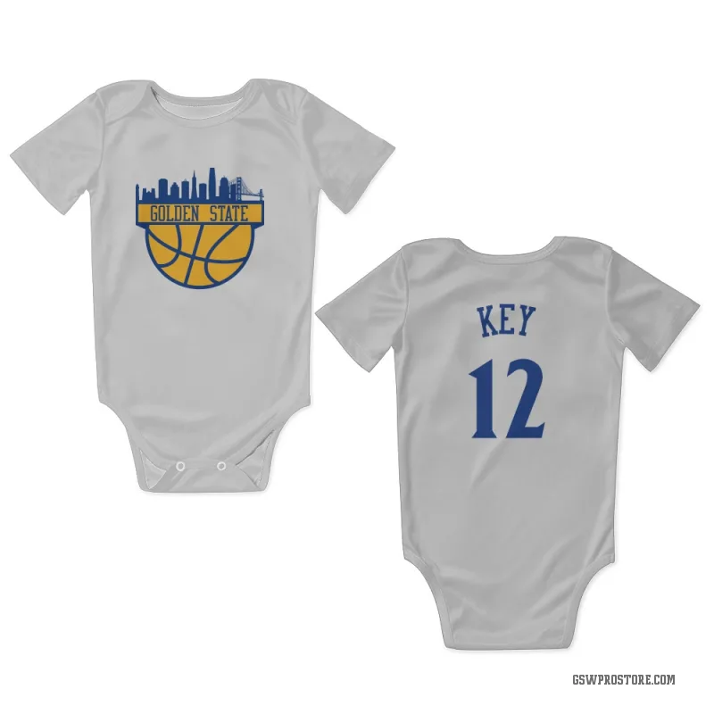 Braxton Key White Golden State Warriors Newborn & Infant Bodysuit