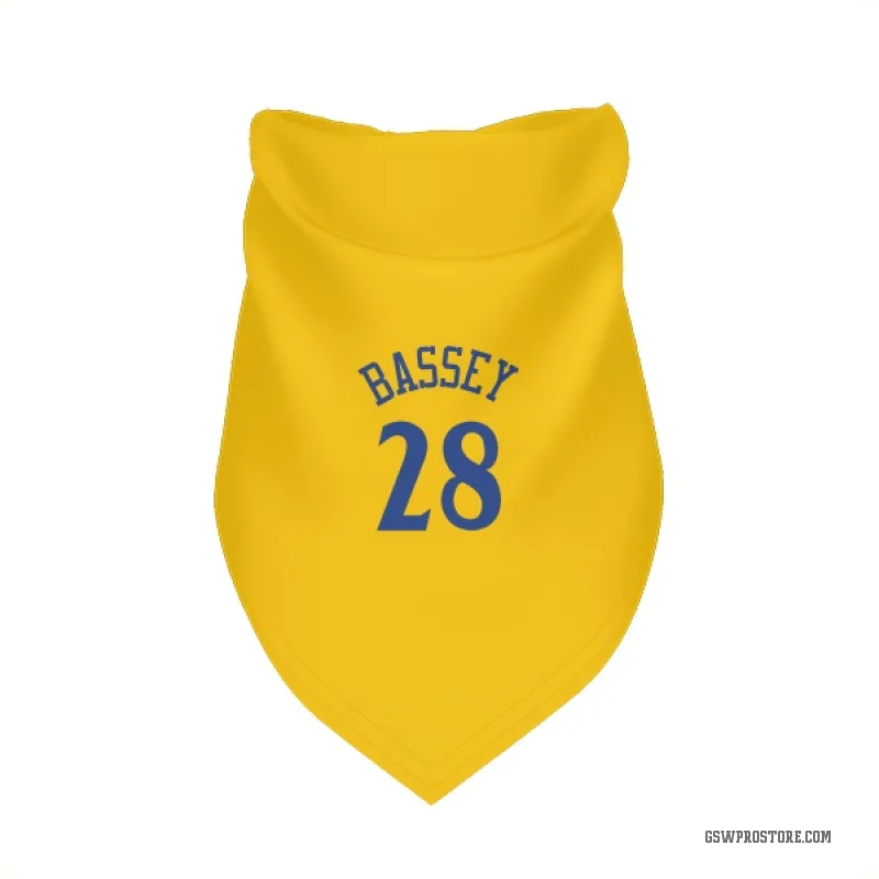 Charles Bassey Gold Golden State Warriors Cat & Dog Pet Bandana