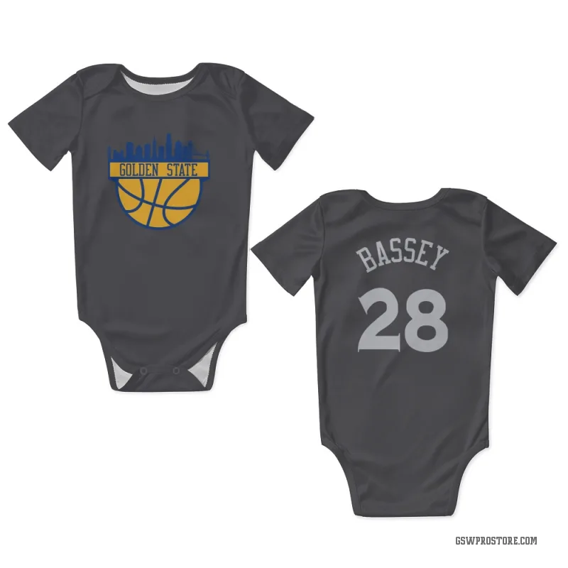 Charles Bassey Gray Golden State Warriors Newborn & Infant Bodysuit