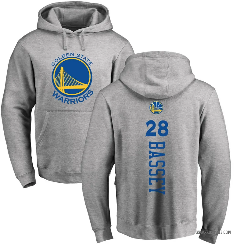 Charles Bassey Men's Gold Golden State Warriors Branded Ash Backer Pullover Hoodie