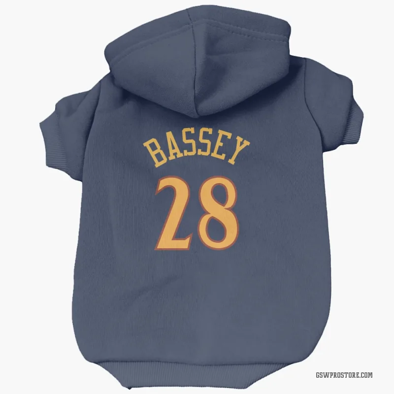 Charles Bassey  Navy Golden State Warriors  Cat & Dog Pet Hoodie