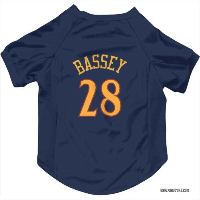 Charles Bassey  Navy Golden State Warriors  Cat & Dog Pet Jersey