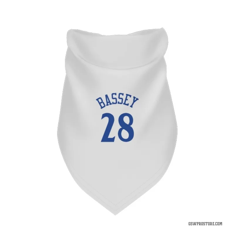 Charles Bassey  White Golden State Warriors  Cat & Dog Pet Bandana