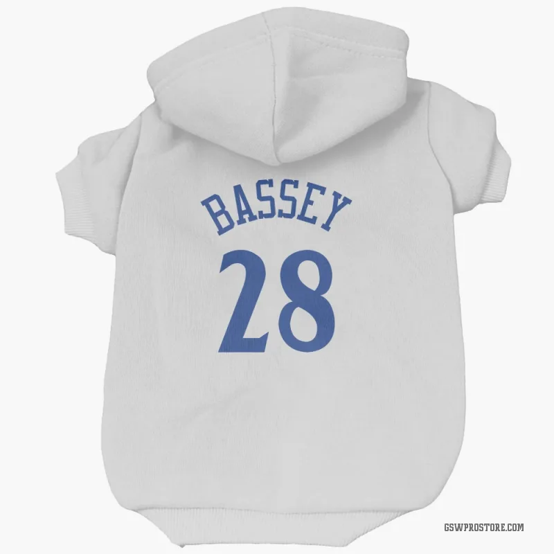 Charles Bassey  White Golden State Warriors  Cat & Dog Pet Hoodie