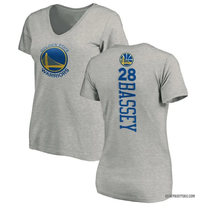 Charles Bassey Women's Gold Golden State Warriors Ash Backer T-Shirt