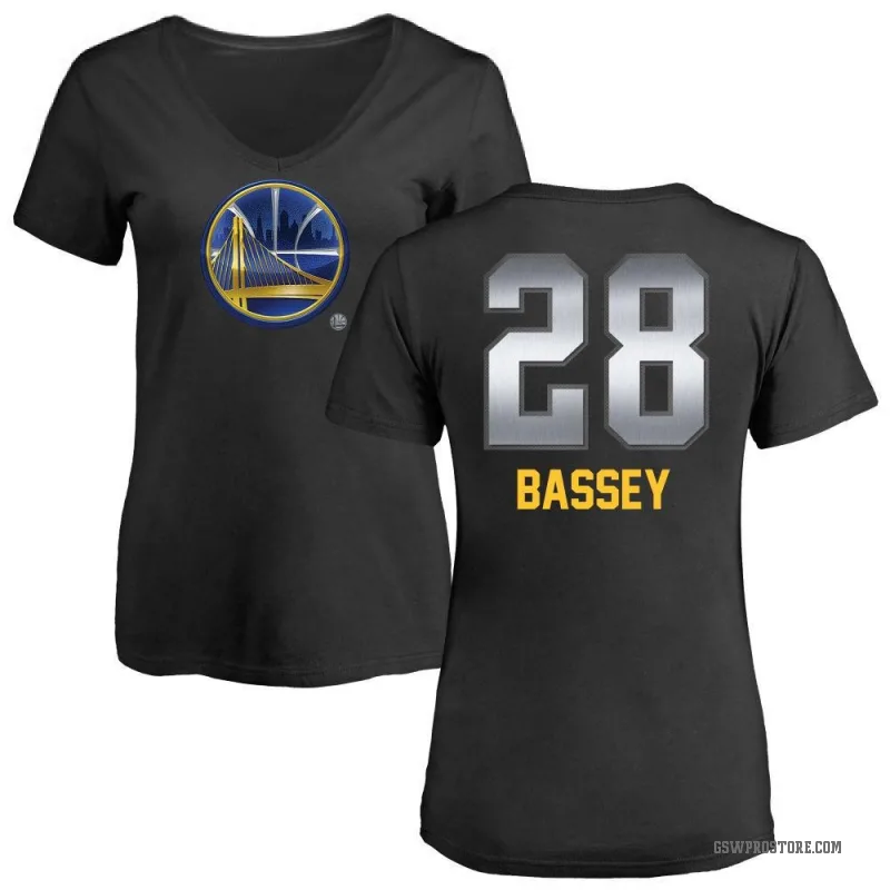 Charles Bassey Women's Gold Golden State Warriors Black Midnight Mascot T-Shirt