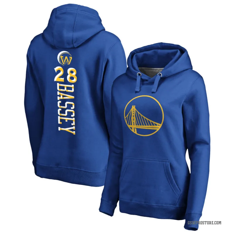 Charles Bassey Women's Gold Golden State Warriors Branded Royal Backer Pullover Hoodie
