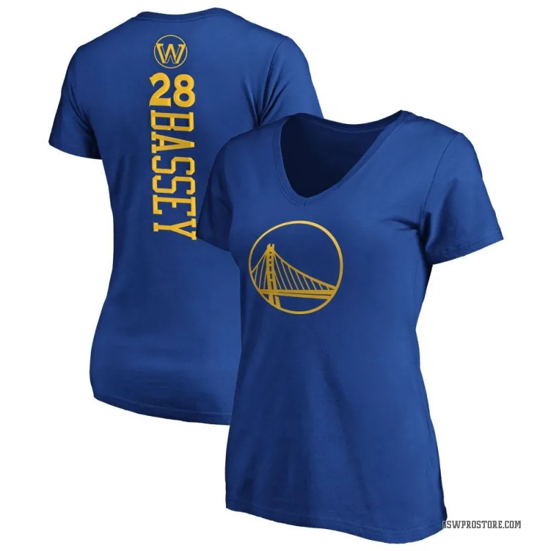 Charles Bassey Women's Gold Golden State Warriors Royal Backer T-Shirt