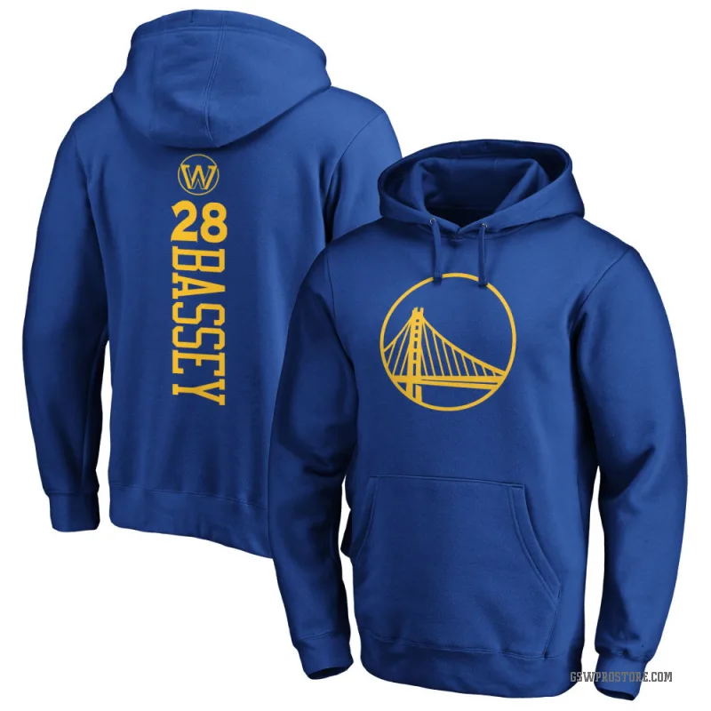 Charles Bassey Youth Gold Golden State Warriors Branded Royal Backer Pullover Hoodie