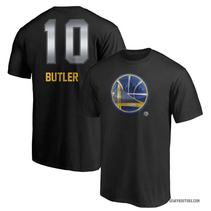Jimmy Butler III Men's Gold Golden State Warriors Black Midnight Mascot T-Shirt