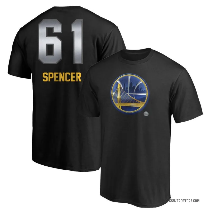 Pat Spencer Men's Gold Golden State Warriors Black Midnight Mascot T-Shirt