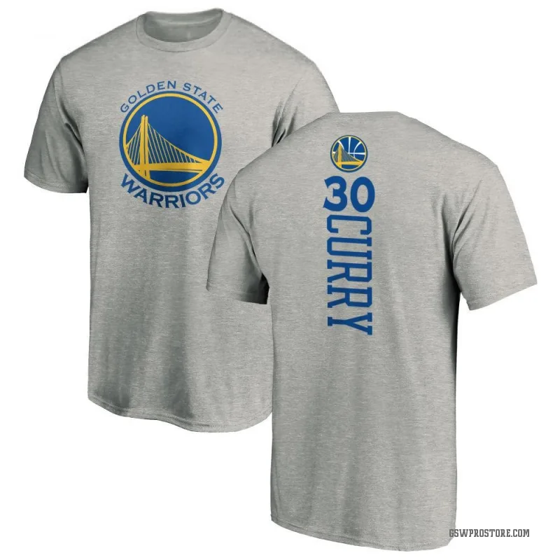 Stephen Curry Men's Gold Golden State Warriors Ash Backer T-Shirt