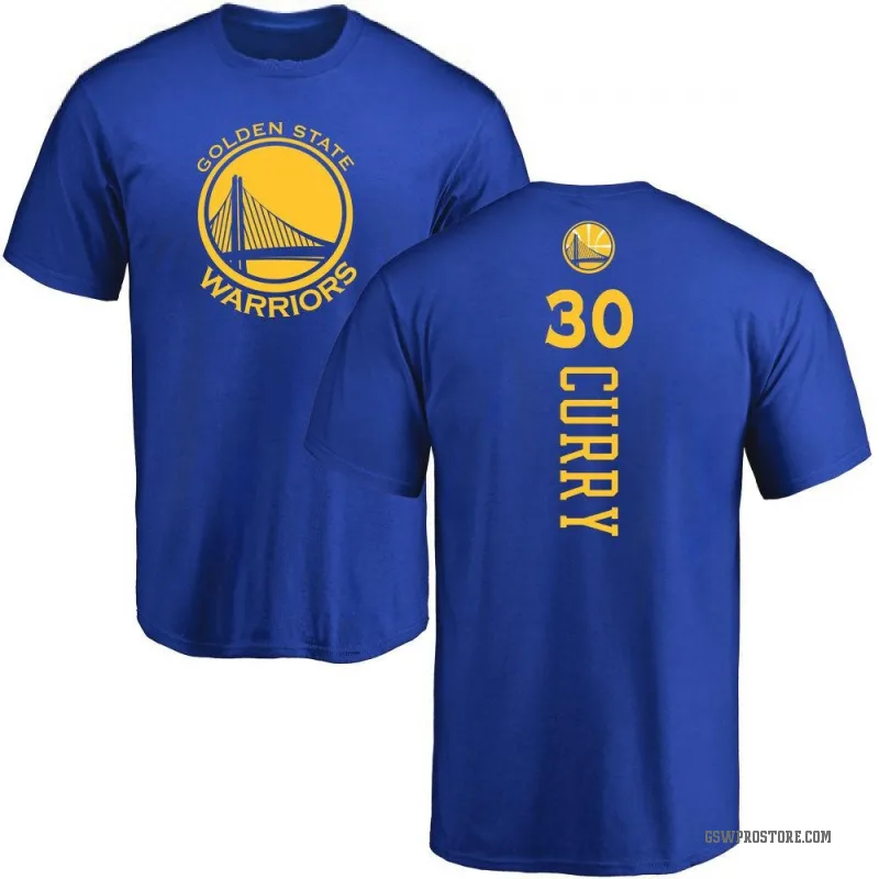 Stephen Curry Men's Gold Golden State Warriors Royal Backer T-Shirt