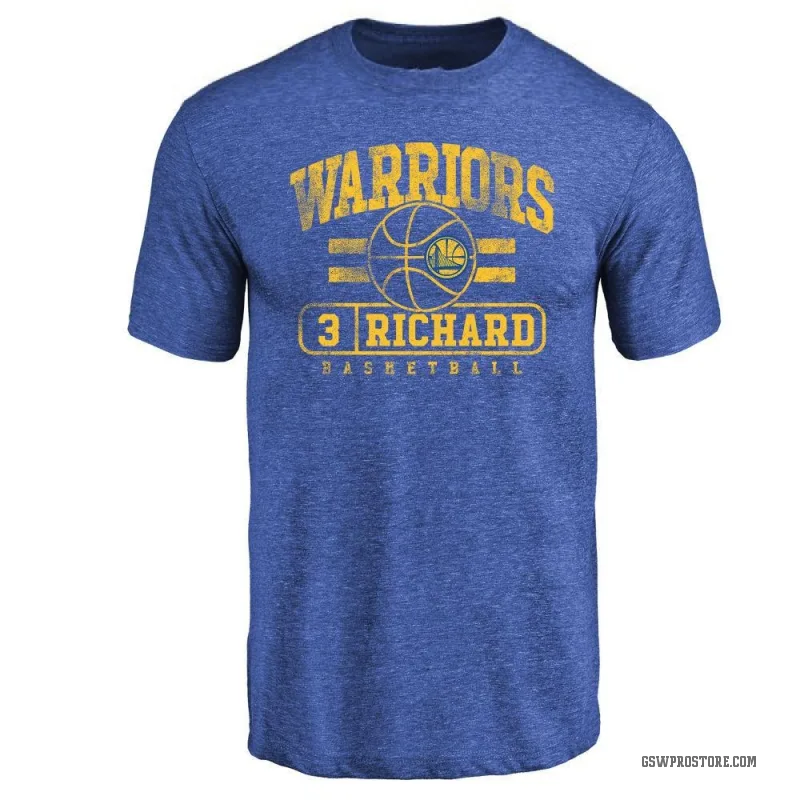 Will Richard Men's Gold Golden State Warriors Royal Baseline T-Shirt